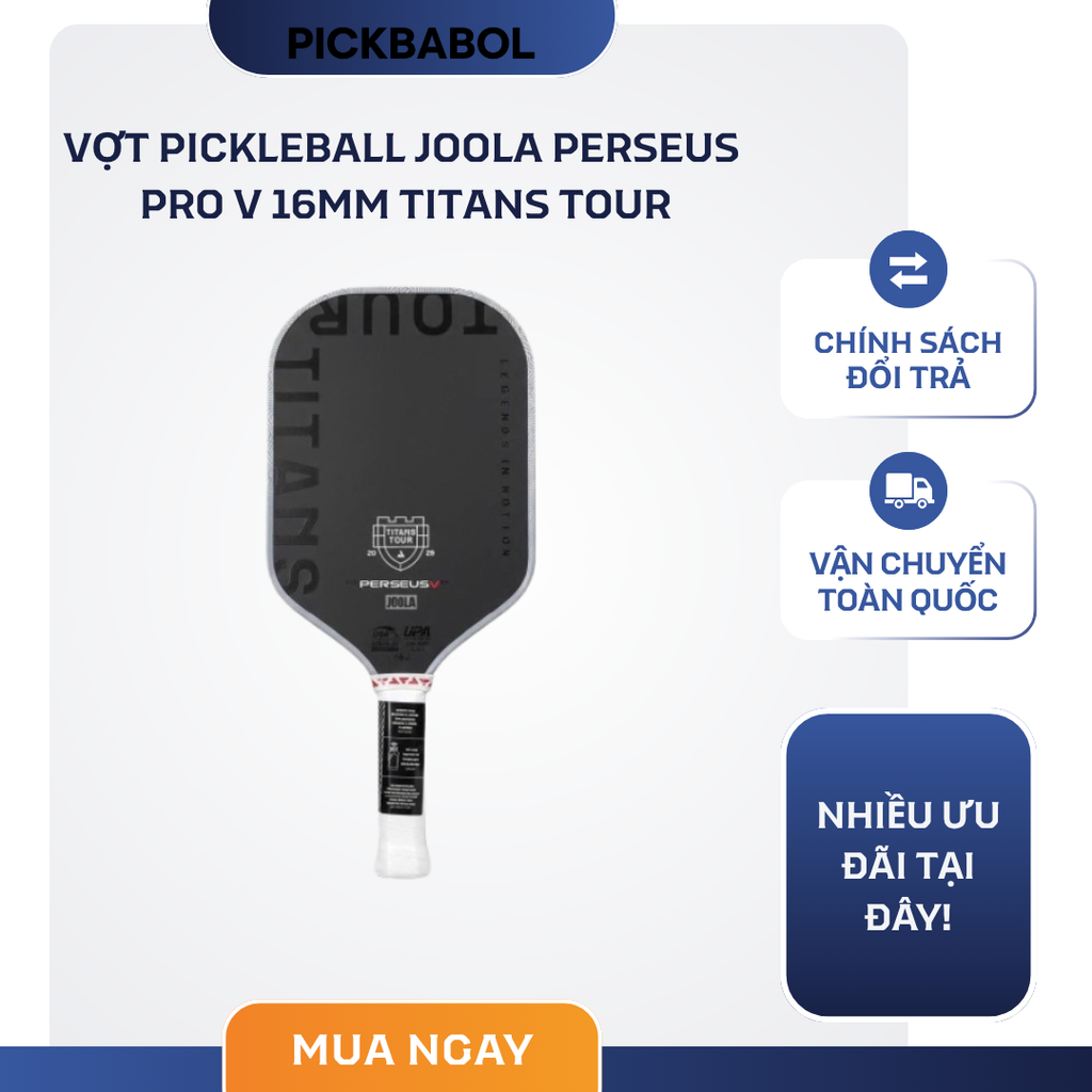  Vợt Pickleball JOOLA Titans Tour 2026 Perseus Pro V 16mm (Limited Edition) 