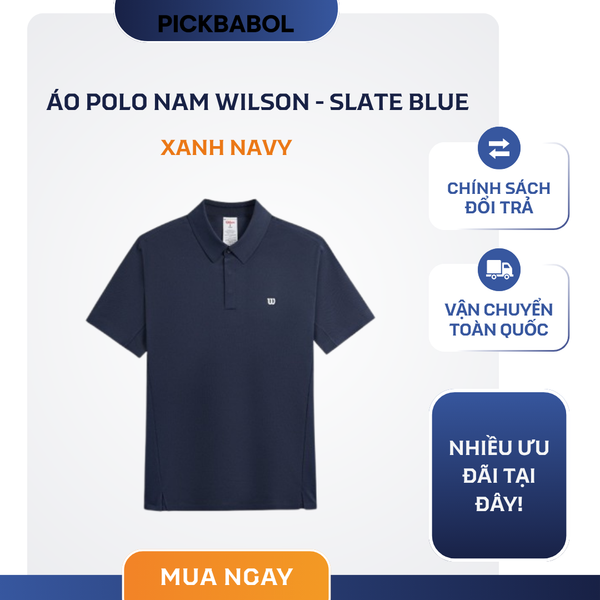  Áo polo Nam Wilson - Slate blue 