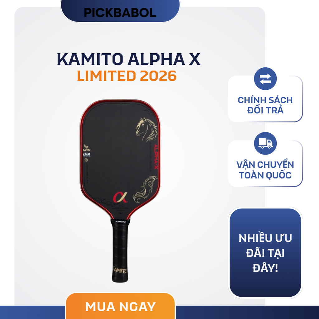  Vợt Pickleball Kamito Alpha-X Limited (16mm) 