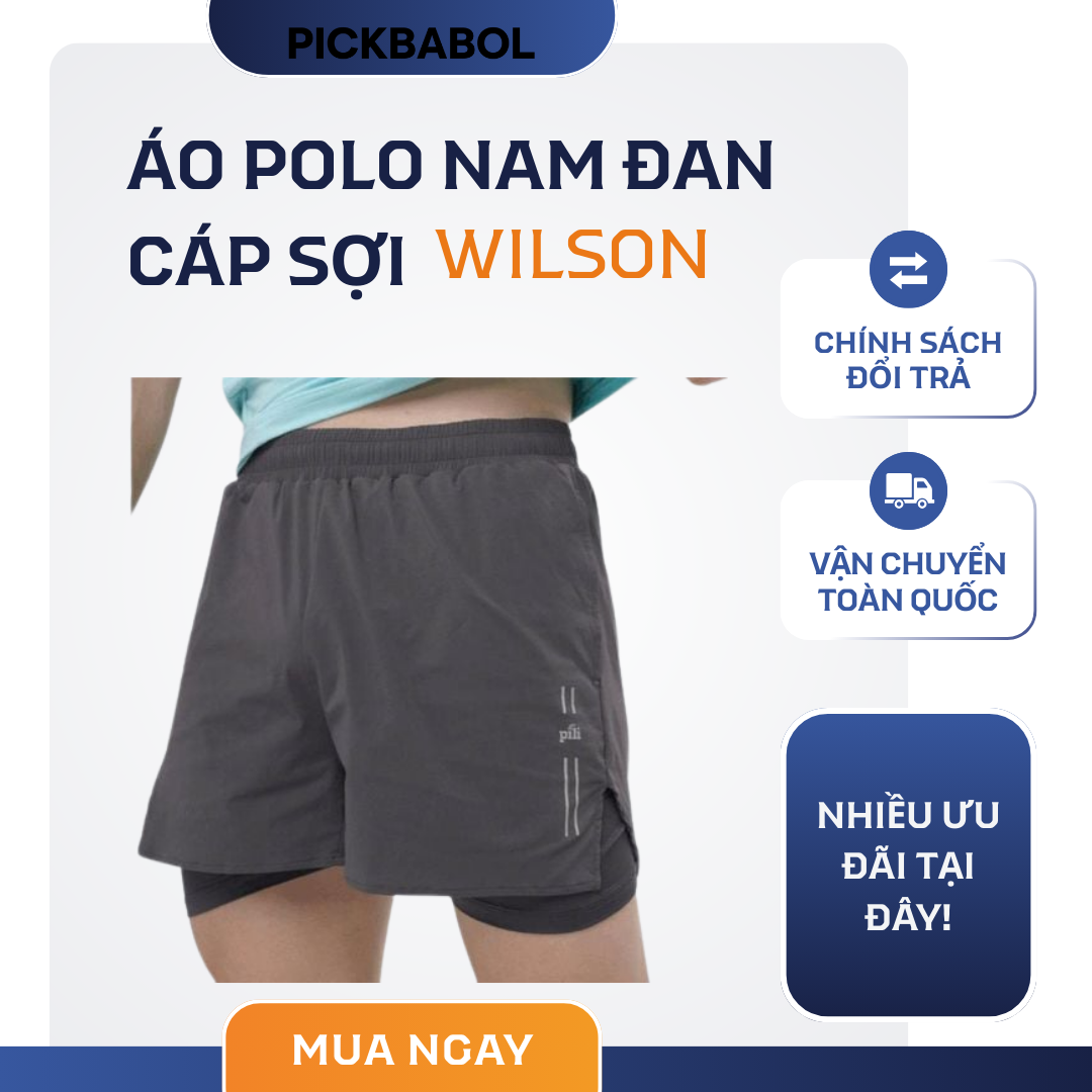  Quần Short Nam Trên Gối Running 2 Lớp - Xám đậm 