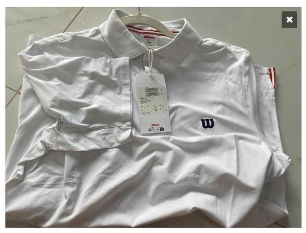  Áo Polo Nam Wilson - Trắng sọc cổ đỏ 