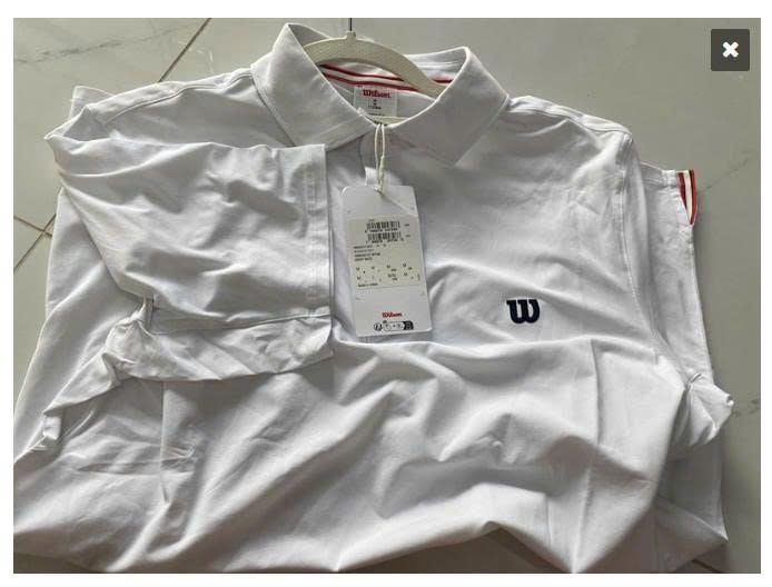  Áo Polo Nam Wilson - Trắng sọc cổ đỏ 