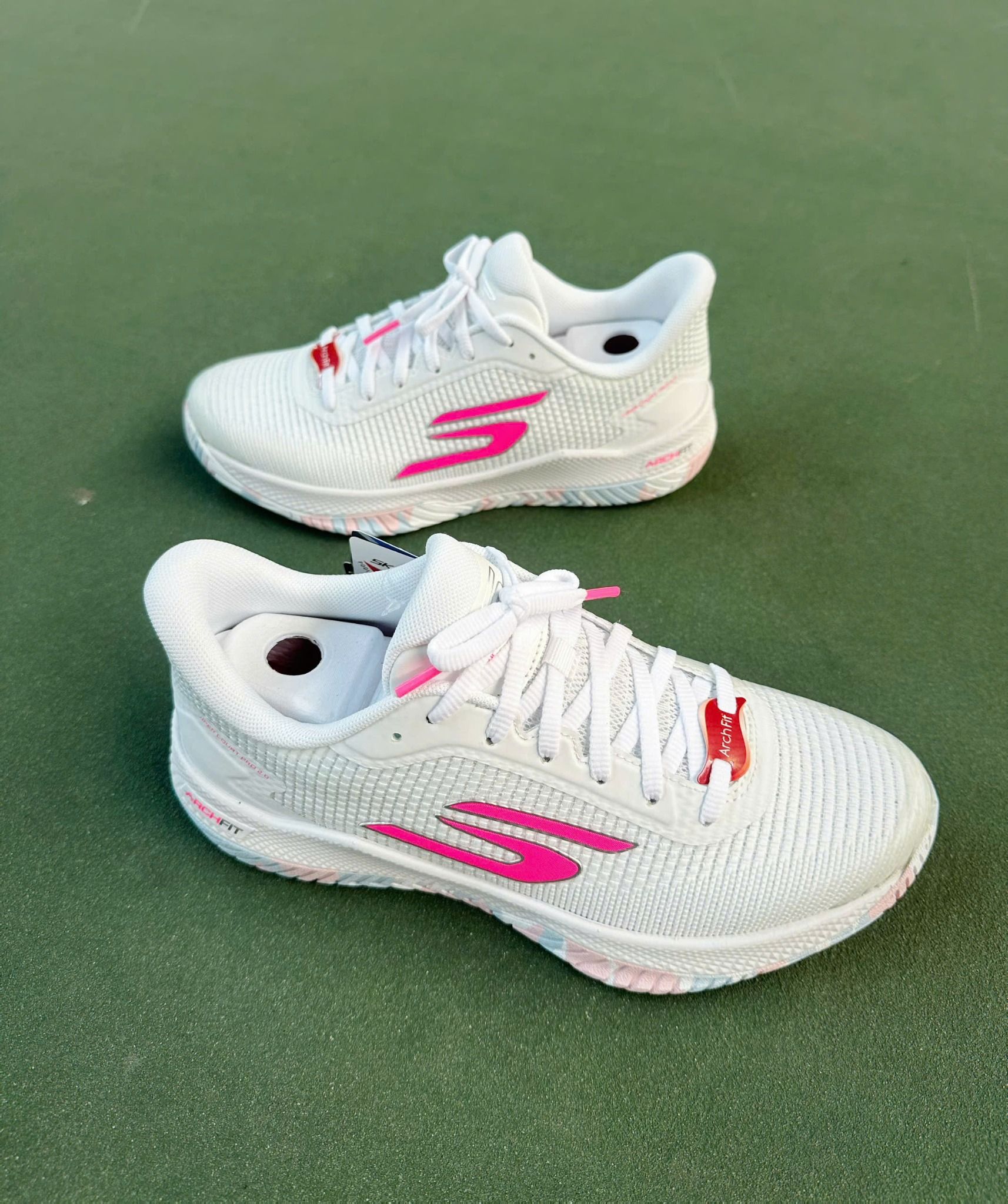  Giày Skechers 2.0 Trắng Hồng 