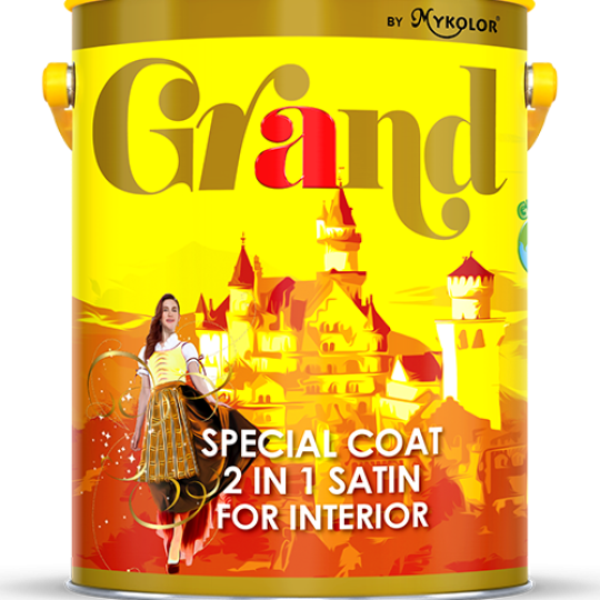  MYKOLOR GRAND SPECIAL COAT 2 IN 1 SATIN FOR INTERIOR SƠN NỘI THẤT CAO CẤP ĐA NĂNG 2 TRONG 1 BÓNG LOÁNG 