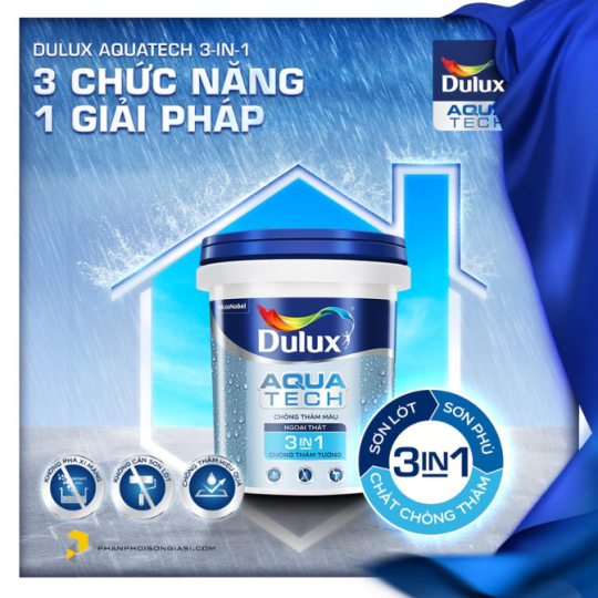  Chất chống thấm màu Dulux AquatechTM 3in1 - 6KG 