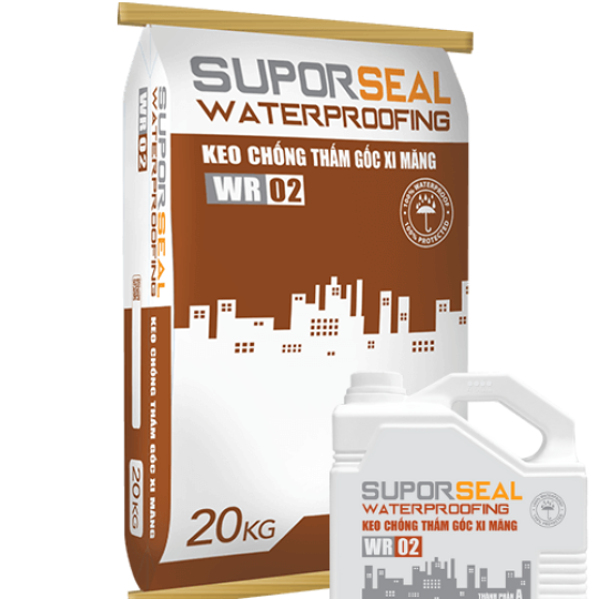  SUPORSEAL WATERPROOFING WR02 | KEO CHỐNG THẤM GỐC XI MĂNG (20KG) 