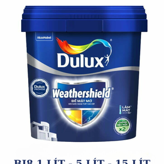  SƠN DULUX NGOÀI TRỜI WEATHERSHIELD BỀ MẶT MỜ BJ8 (1 LÍT) 