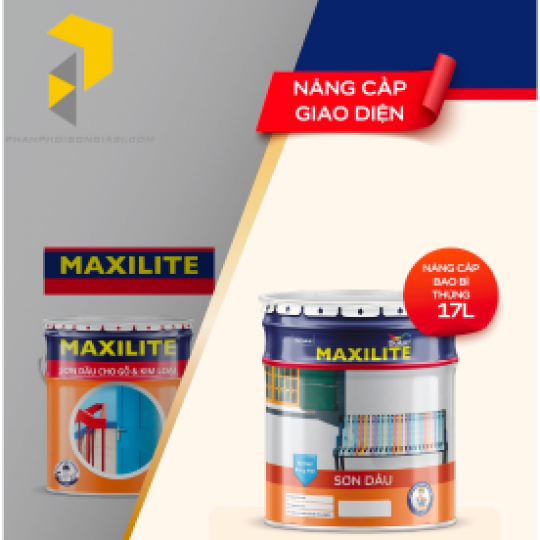  SƠN DẦU CHO GỖ & KIM LOẠI MAXILITE A360 - THÙNG 18L 