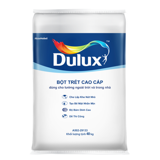  BỘT TRÉT TƯỜNG CAO CẤP TRONG NHÀ VÀ NGOÀI TRỜI DULUX A502 
