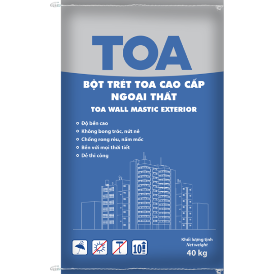  TOA BỘT TRÉT CAO CẤP TOA WALL MASTIC NGOẠI THẤT 