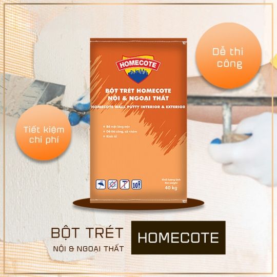  TOA BỘT TRÉT HOMECOTE NỘI & NGOẠI THẤT 
