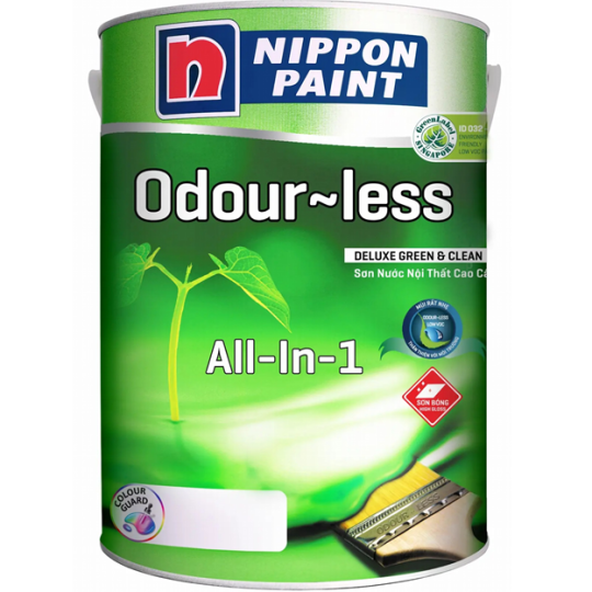  NIPPON SƠN NỘI THẤT CAO CẤP NIPPON ODOUR LESS ALL IN 1 ( BÓNG, KHÔNG MÙI) 