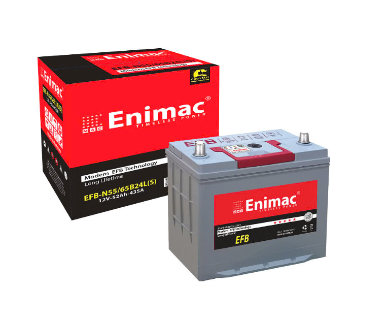  Ắc Quy Enimac 12V 52Ah EFB N55 (65B24L/LS) 