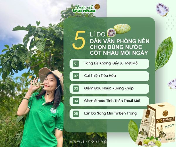 [COMBO 10 HỘP] Nước Cốt Nhàu SK NONI gói tiện lợi giúp TĂNG ĐỀ KHÁNG, GIẢM ĐAU NHỨC, GIỮ DÁNG ĐẸP DA