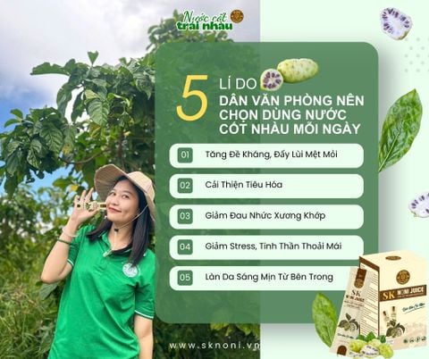 [COMBO 10 HỘP] Nước Cốt Nhàu SK NONI gói tiện lợi giúp TĂNG ĐỀ KHÁNG, GIẢM ĐAU NHỨC, GIỮ DÁNG ĐẸP DA