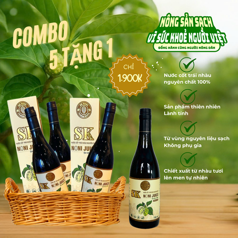 COMBO 5 CHAI 750 ML TẶNG 1 CHAI CÙNG LOẠI