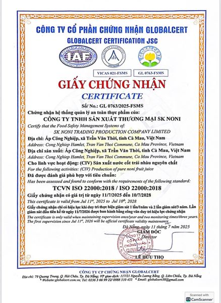 [COMBO 10 HỘP] Nước Cốt Nhàu SK NONI gói tiện lợi giúp TĂNG ĐỀ KHÁNG, GIẢM ĐAU NHỨC, GIỮ DÁNG ĐẸP DA