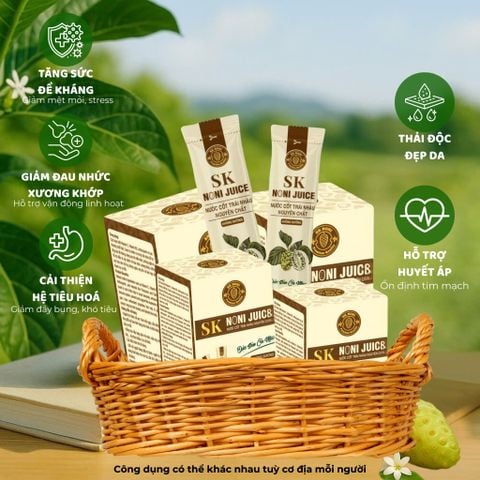 [COMBO 10 HỘP] Nước Cốt Nhàu SK NONI gói tiện lợi giúp TĂNG ĐỀ KHÁNG, GIẢM ĐAU NHỨC, GIỮ DÁNG ĐẸP DA