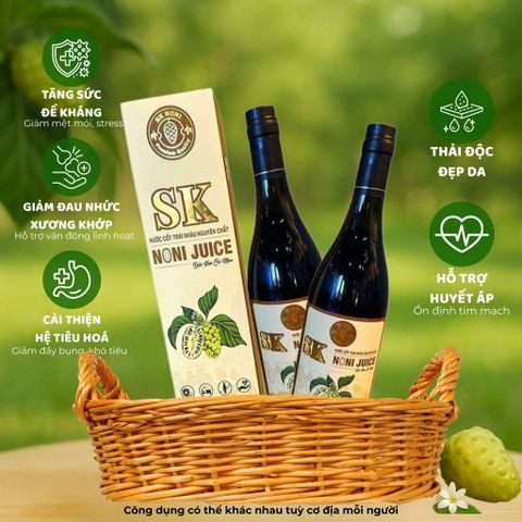 [COMBO 2 CHAI] Nước Cốt Nhàu Nguyên Chất SK NONI 750 ml TĂNG ĐỀ KHÁNG, GIẢM ĐAU NHỨC, HỖ TRỢ ĐẸP DA