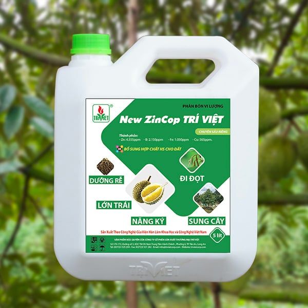  PHÂN TƯỚI RỄ NEW ZINCOP TRÍ VIỆT –DÙNG CHO SẦU RIÊNG 