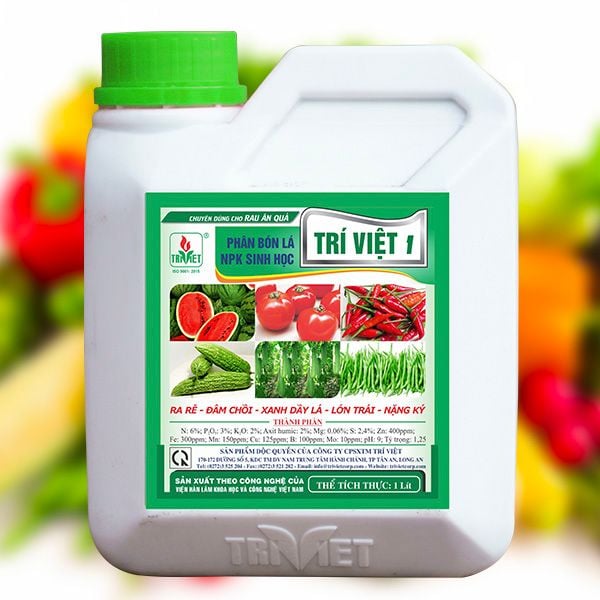  PHÂN BÓN LÁ TRÍ VIỆT 1 – DÙNG CHO RAU ĂN QUẢ 