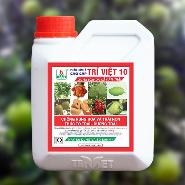  PHÂN BÓN LÁ TRÍ VIỆT 10 – DÙNG CHO CÂY ĂN TRÁI 
