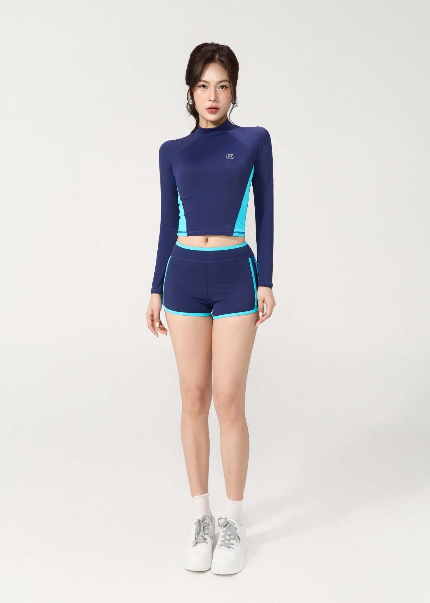  ĐỒ BƠI NỮ XUÂN THU SWIM HAI MẢNH TAY DÀI QUẦN SHORT RỜI CHỐNG NẮNG SRK25 