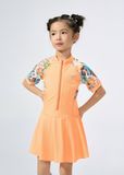  ĐỒ BƠI BÉ GÁI XUÂN THU SWIM MỘT MẢNH DÁNG VÁY PHỐI HOA DỄ THƯƠNG VTE14 