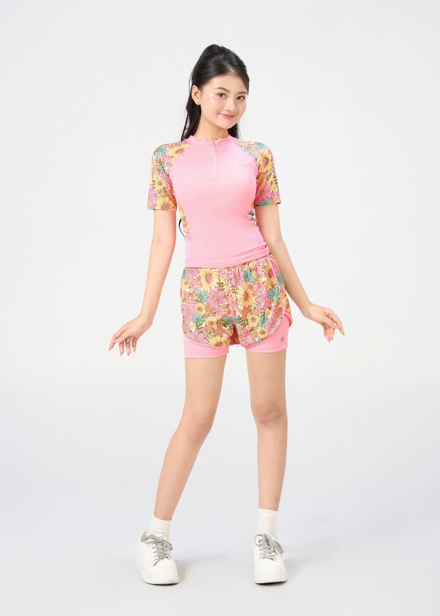 ĐỒ BƠI NỮ CHO TEEN XUÂN THU SWIM HAI MẢNH QUẦN SHORT RỜI 2 LỚP KÍN ĐÁO SRTT04