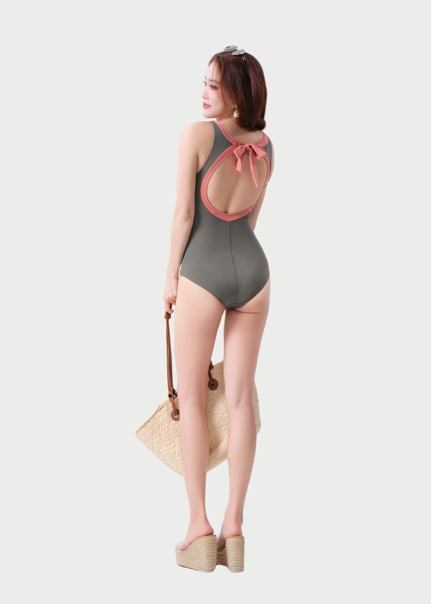  ĐỒ BƠI NỮ XUÂN THU SWIM MỘT MẢNH CỘT DÂY CỔ VIỀN KIỂU MK10 