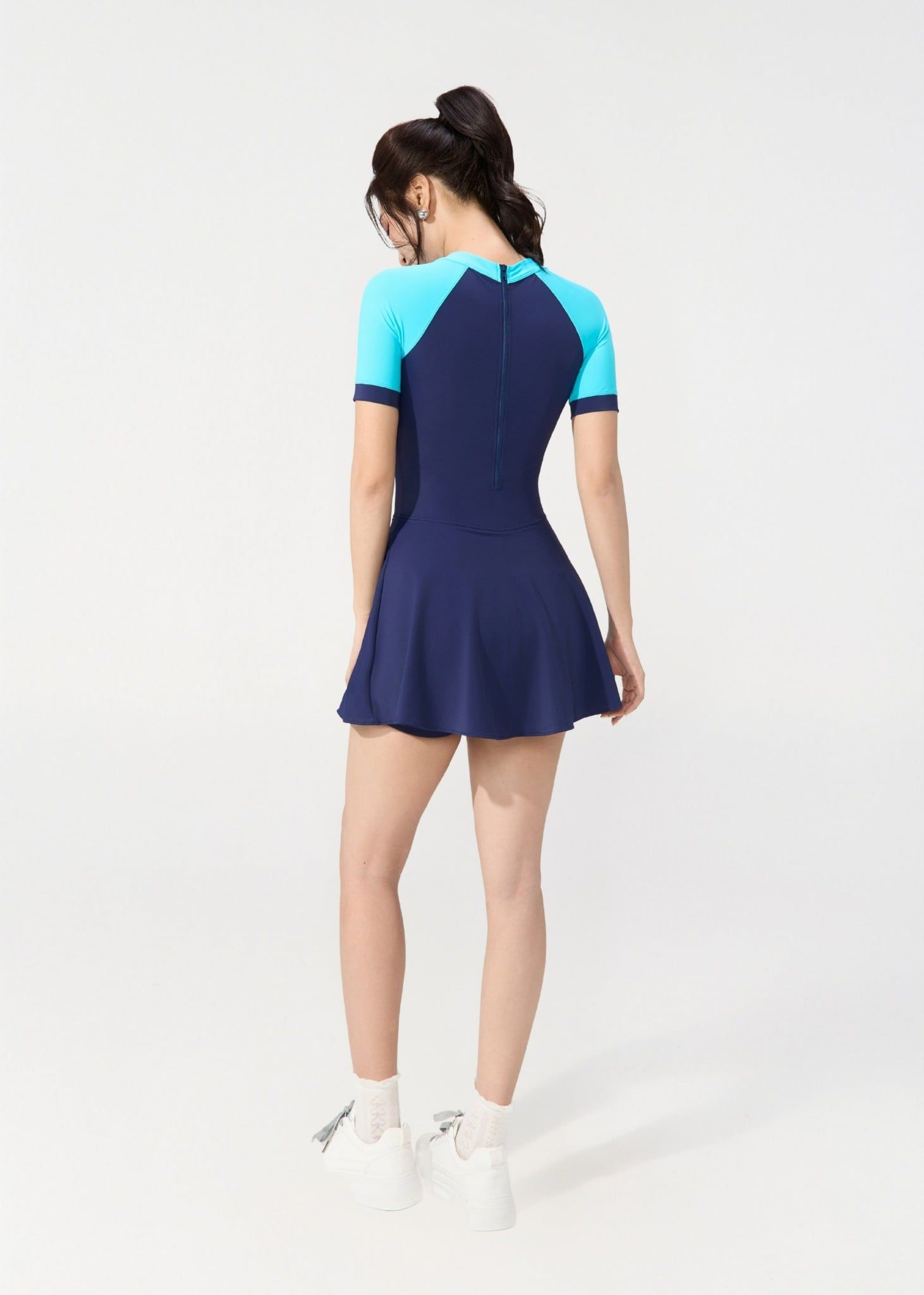  ĐỒ BƠI NỮ XUÂN THU SWIM MỘT MẢNH DÁNG VÁY CHỐNG NẮNG VK54 