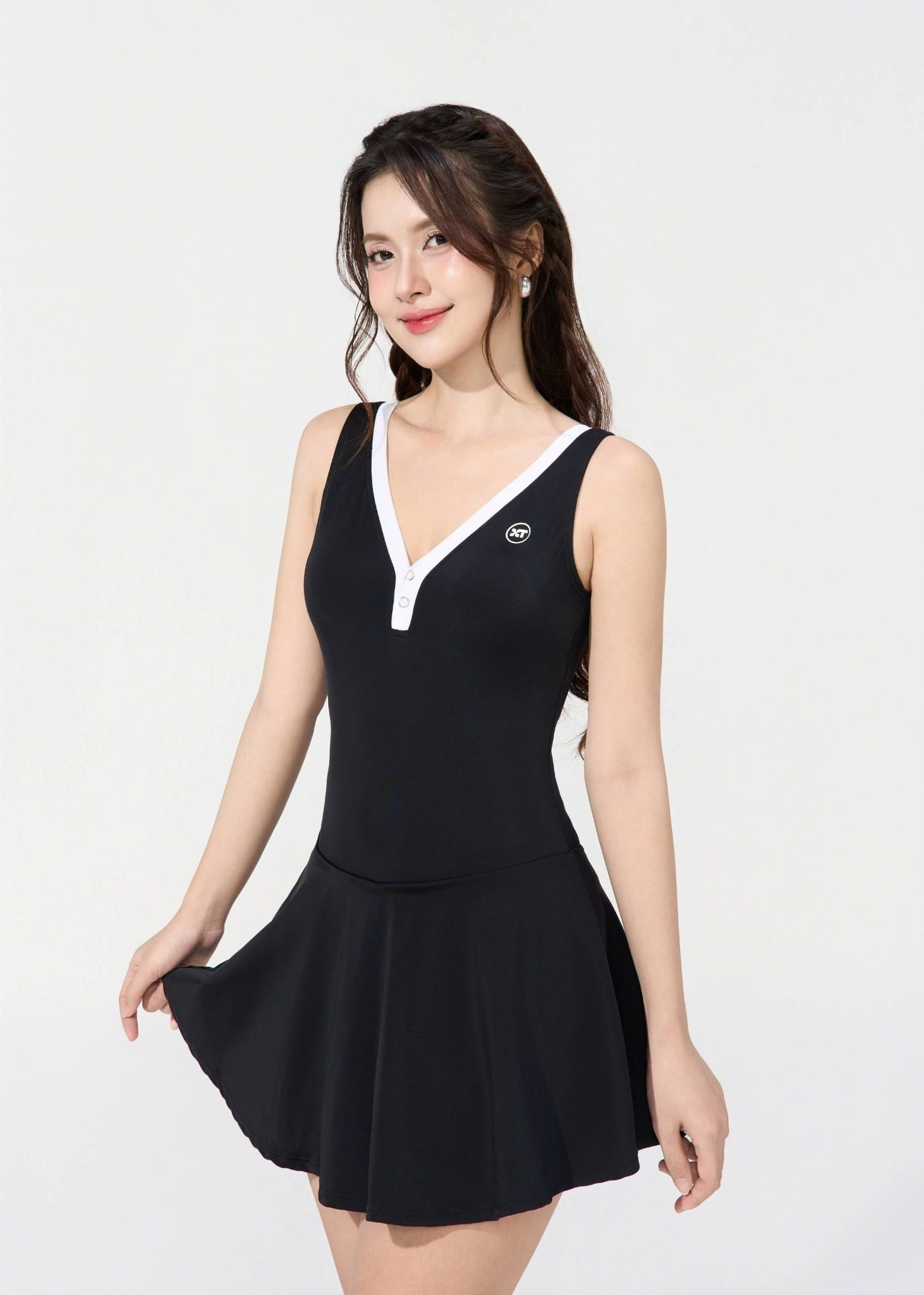  ĐỒ BƠI NỮ XUÂN THU SWIM MỘT MẢNH DÁNG VÁY KIỂU KÍN ĐÁO VK23 