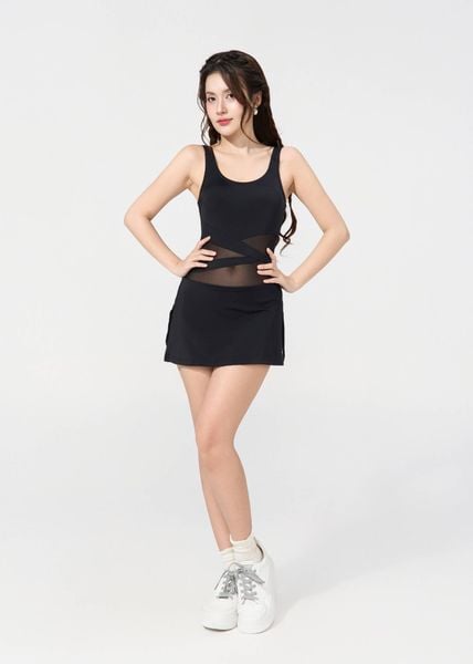 ĐỒ BƠI NỮ XUÂN THU SWIM MỘT MẢNH DÁNG VÁY KIỂU PHỐI LƯỚI VL