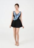  ĐỒ BƠI NỮ XUÂN THU SWIM MỘT MẢNH DÁNG VÁY PHỐI HOẠ TIẾT KIỂU VK07 