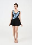  ĐỒ BƠI NỮ XUÂN THU SWIM MỘT MẢNH DÁNG VÁY PHỐI HOẠ TIẾT KIỂU VK07 