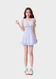  ĐỒ BƠI NỮ XUÂN THU SWIM MỘT MẢNH DÁNG VÁY PHỐI NƠ KIỂU VK65 