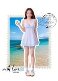  ĐỒ BƠI NỮ XUÂN THU SWIM MỘT MẢNH DÁNG VÁY PHỐI NƠ KIỂU VK65 