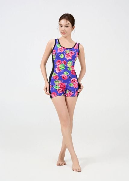 ĐỒ BƠI NỮ XUÂN THU SWIM MỘT MẢNH QUẦN SHORT PHỐI HOA KIỂU SK00