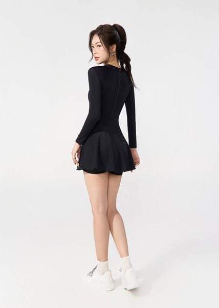 ĐỒ BƠI NỮ XUÂN THU SWIM MỘT MẢNH DÁNG VÁY TAY DÀI CHỐNG NẮNG VK52