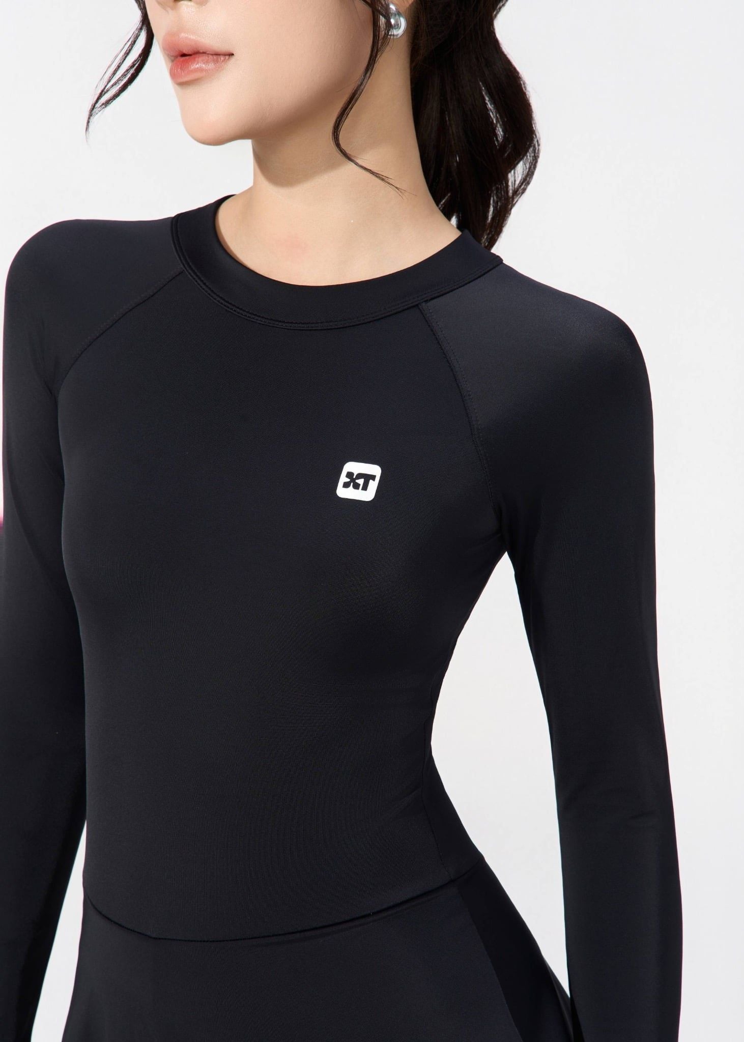  ĐỒ BƠI NỮ XUÂN THU SWIM MỘT MẢNH DÁNG VÁY TAY DÀI CHỐNG NẮNG VK52 