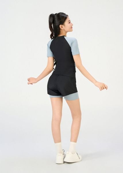 ĐỒ BƠI NỮ CHO TEEN XUÂN THU SWIM HAI MẢNH QUẦN SHORT RỜI 2 LỚP KÍN ĐÁO SRTT02