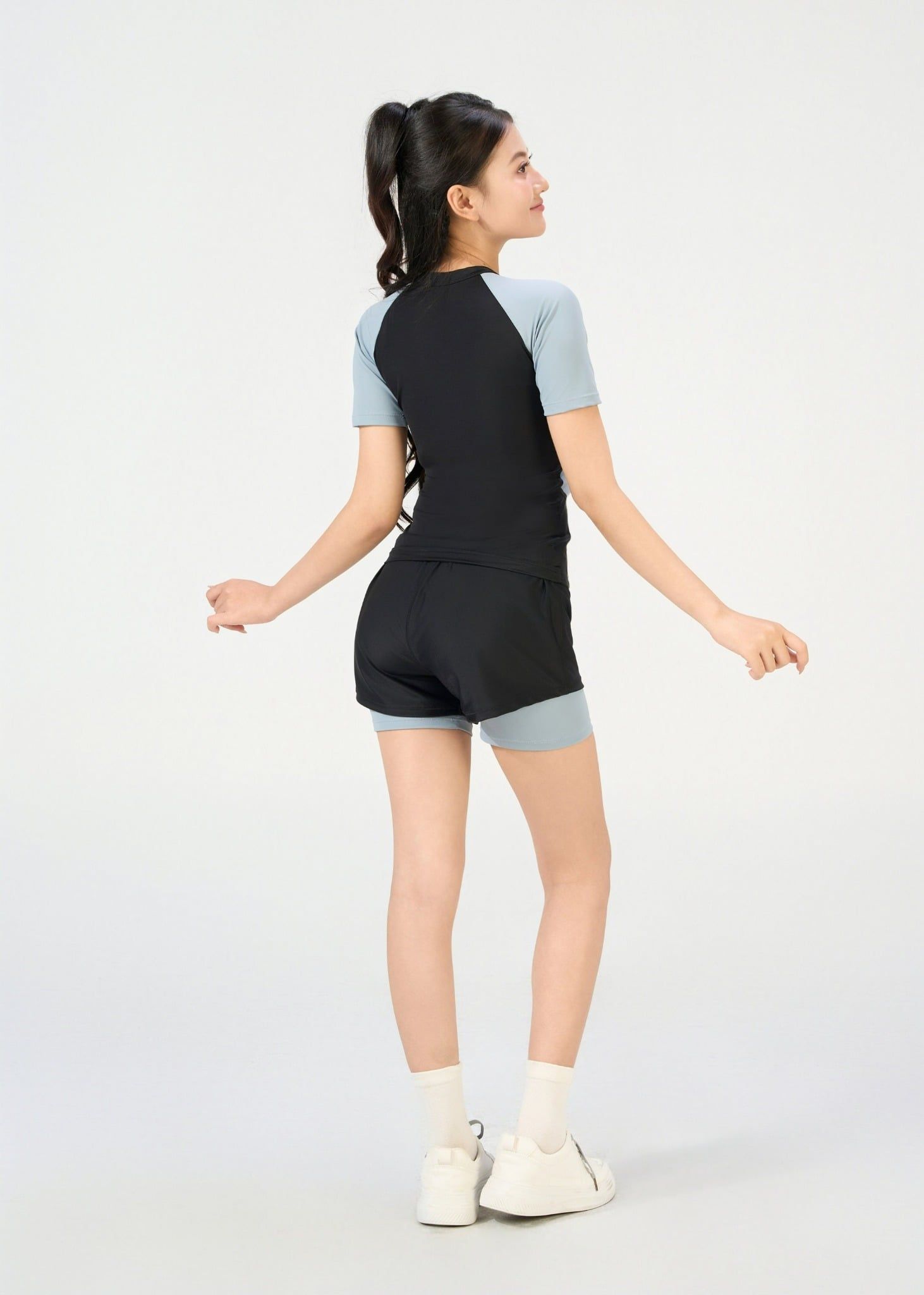  ĐỒ BƠI NỮ CHO TEEN XUÂN THU SWIM HAI MẢNH QUẦN SHORT RỜI 2 LỚP KÍN ĐÁO SRTT02 