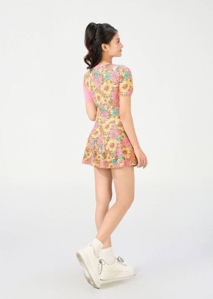 ĐỒ BƠI NỮ CHO TEEN XUÂN THU SWIM MỘT MẢNH DÁNG VÁY CHỐNG NẮNG HOẠ TIẾT HOA VTE16