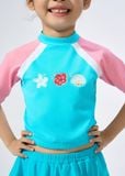  ĐỒ BƠI BÉ GÁI XUÂN THU SWIM HAI MẢNH CHÂN VÁY RỜI HOẠ TIẾT DỄ THƯƠNG LBDTE04 