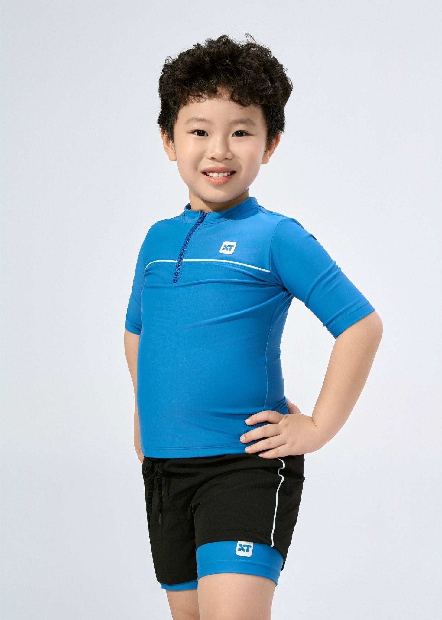  ĐỒ BƠI BÉ TRAI XUÂN THU SWIM HAI MẢNH QUẦN SHORT RỜI 2 LỚP THỂ THAO BNTE71 