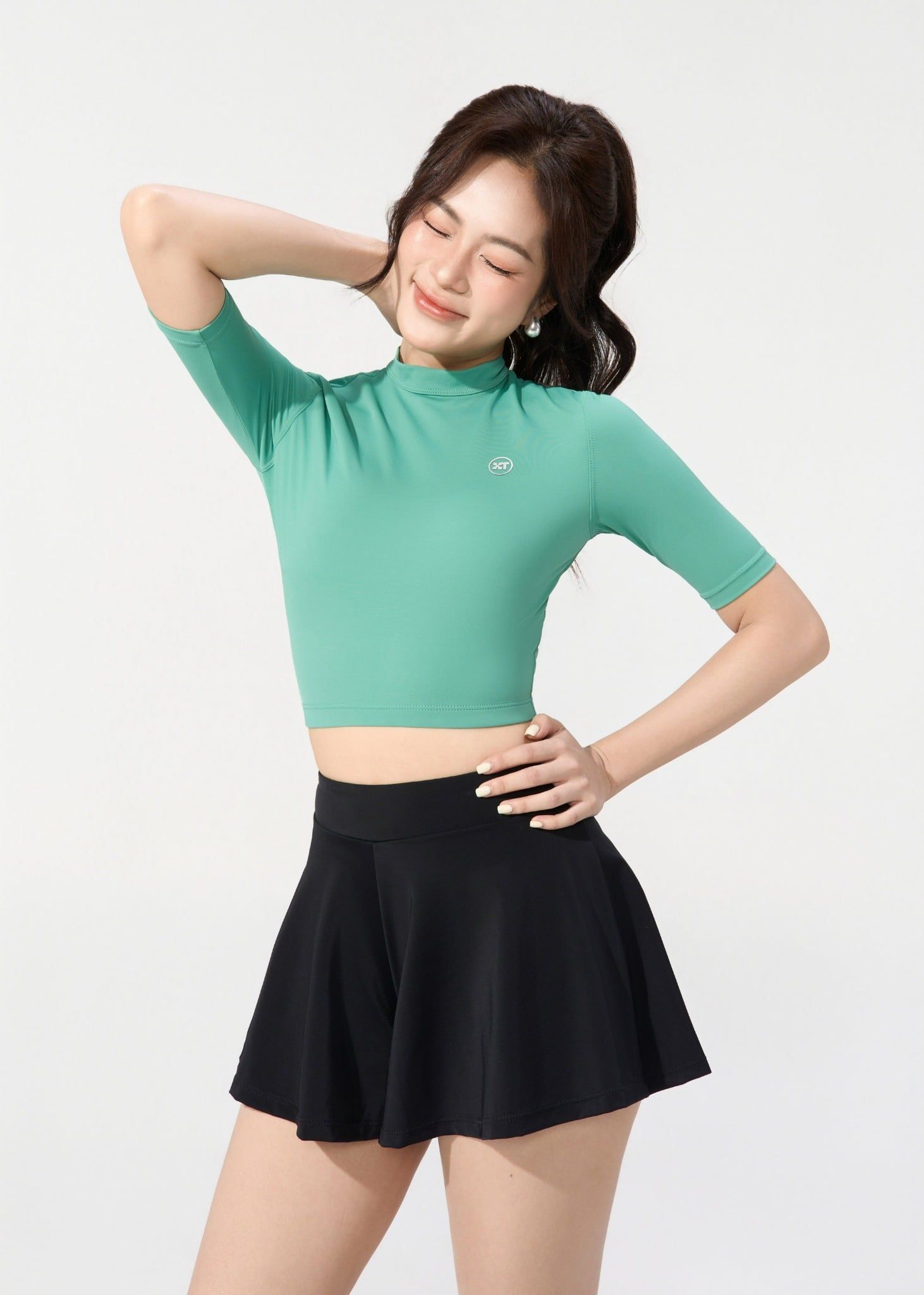  ĐỒ BƠI NỮ XUÂN THU SWIM HAI MẢNH TAY LỠ QUẦN SHORT GIẢ VÁY RỜI CHỐNG NẮNG LBDK38 