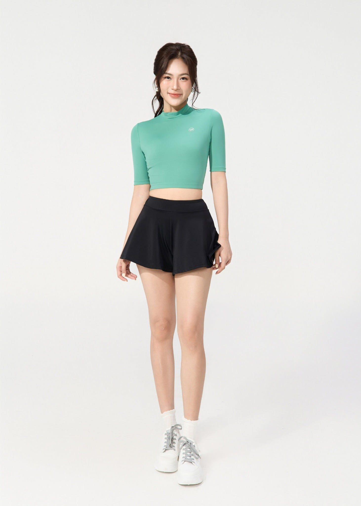  ĐỒ BƠI NỮ XUÂN THU SWIM HAI MẢNH TAY LỠ QUẦN SHORT GIẢ VÁY RỜI CHỐNG NẮNG LBDK38 