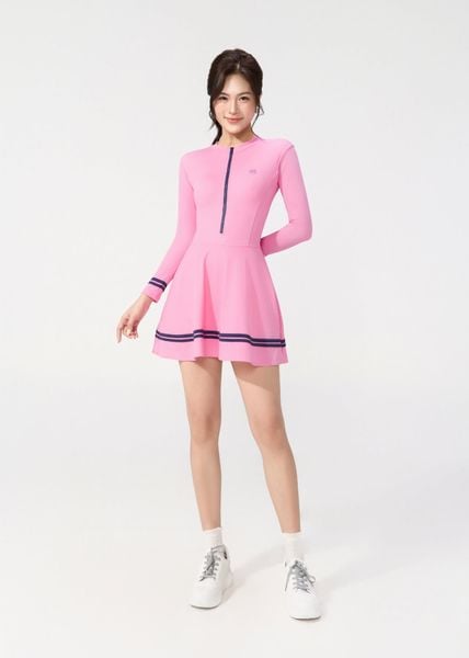 ĐỒ BƠI NỮ XUÂN THU SWIM MỘT MẢNH DÁNG VÁY TAY DÀI CHỐNG NẮNG VK49