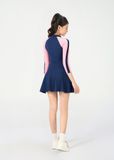  ĐỒ BƠI NỮ XUÂN THU SWIM MỘT MẢNH TAY DÀI DÁNG VÁY CHỐNG NẮNG VK55 