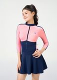  ĐỒ BƠI NỮ XUÂN THU SWIM MỘT MẢNH TAY DÀI DÁNG VÁY CHỐNG NẮNG VK55 